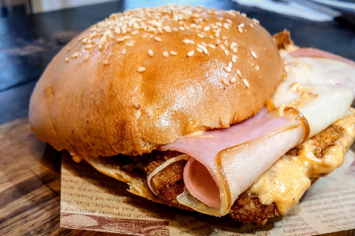Vienna Chicken Schnitzel Cordon Bleu Sandwich